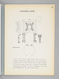 Versailles [ Château de Versailles en 1667, 1671 et 1675 - Dossier manuscrit d'un élève architecte de 1ère classe de l'ERAB (Ecole Régionale d'Architecture de Bordeaux) en 1961 ]