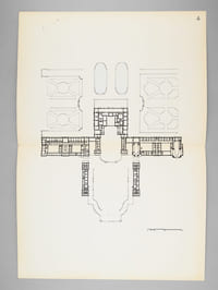 Versailles [ Château de Versailles en 1667, 1671 et 1675 - Dossier manuscrit d'un élève architecte de 1ère classe de l'ERAB (Ecole Régionale d'Architecture de Bordeaux) en 1961 ]
