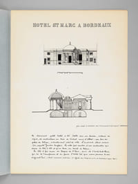 Un Château du XVIIIe [ Hôtel St Marc à Bordeaux - Dossier manuscrit d'un élève architecte de 1ère classe de l'ERAB (Ecole Régionale d'Architecture de Bordeaux) en 1961 ]