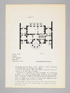 Un Château du XVIIIe [ Hôtel St Marc à Bordeaux - Dossier manuscrit d'un élève architecte de 1ère classe de l'ERAB (Ecole Régionale d'Architecture de Bordeaux) en 1961 ]