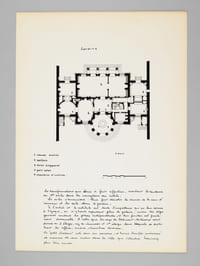 Un Château du XVIIIe [ Hôtel St Marc à Bordeaux - Dossier manuscrit d'un élève architecte de 1ère classe de l'ERAB (Ecole Régionale d'Architecture de Bordeaux) en 1961 ]
