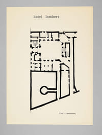 Un Hôtel du XVIIe [ Hôtel Lambert par Louis Le Vau sur l'Ile Saint-Louis à Paris - Dossier manuscrit d'un élève architecte de 1ère classe de l'ERAB (Ecole Régionale d'Architecture de Bordeaux) en 1961 ]