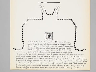 Une Place Royale en Province [ Place de la Bourse à Bordeaux - Dossier manuscrit d'un élève architecte de 1ère classe de l'ERAB (Ecole Régionale d'Architecture de Bordeaux) en 1961 ]