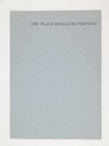 Une Place Royale en Province [ Place de la Bourse à Bordeaux - Dossier manuscrit d'un élève architecte de 1ère classe de l'ERAB (Ecole Régionale d'Architecture de Bordeaux) en 1961 ]