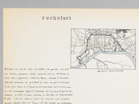 Une ville créée au XVIIe : Rochefort [Dossier manuscrit d'un élève architecte de 1ère classe de l'ERAB (Ecole Régionale d'Architecture de Bordeaux) en 1961 ]