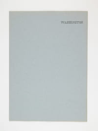 Washington [ Ville de Washington par Pierre L'Enfant - Dossier manuscrit d'un élève architecte de 1ère classe de l'ERAB (Ecole Régionale d'Architecture de Bordeaux) en 1961 ]