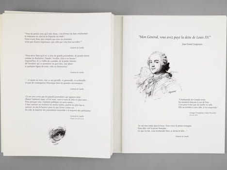 De Gaulle vous Regarde [ Un des 300 exemplaires numérotés avec les 32 planches à plat sous Portefeuille ] Caricatures et dessins originaux de Jacky ...