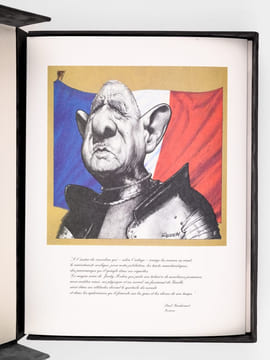 De Gaulle vous Regarde [ Un des 300 exemplaires numérotés avec les 32 planches à plat sous Portefeuille ] Caricatures et dessins originaux de Jacky ...
