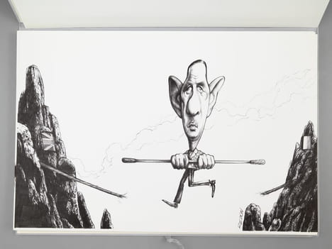 De Gaulle vous Regarde [ Un des 300 exemplaires numérotés avec les 32 planches à plat sous Portefeuille ] Caricatures et dessins originaux de Jacky ...