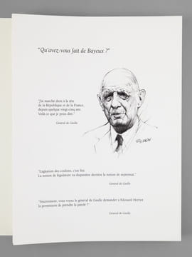 De Gaulle vous Regarde [ Un des 300 exemplaires numérotés avec les 32 planches à plat sous Portefeuille ] Caricatures et dessins originaux de Jacky ...