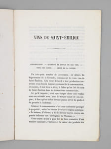 Les Vins de Saint-Emilion (Gironde) à l'Exposition Universelle de 1867 - Médaille d'Or [ Edition originale ]