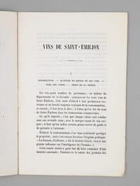 Les Vins de Saint-Emilion (Gironde) à l'Exposition Universelle de 1867 - Médaille d'Or [ Edition originale ]