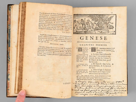 La Genèse traduite en françois avec l'Explication du sens littéral & du sens spirituel, tirée des Saints Pères & des Auteurs Ecclésiastiques. . ...