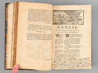 La Genèse traduite en françois avec l'Explication du sens littéral & du sens spirituel, tirée des Saints Pères & des Auteurs Ecclésiastiques.