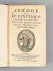 L'Exode et le Lévitique, traduits en françois avec une Explication tirée des Saints Pères & des Auteurs Ecclésiastiques. . Anonyme ; [ LEMAISTRE DE ...