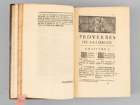 Proverbes de Salomon traduits en françois avec une Explication tirée des Saints Pères & des Auteurs Ecclésiastiques. 