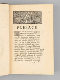 Cantique des Cantiques traduit en françois avec une Explication tirée des Saints Pères & des Auteurs Ecclésiastiques.