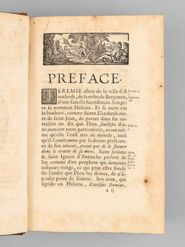 Jérémie traduit en françois avec une Explication tirée des Saints Pères & des Auteurs Ecclésiastiques [ Suivi de :] Baruch. Anonyme ; [ LEMAISTRE DE ...