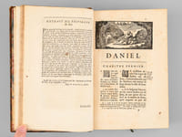 Daniel traduit en françois avec l'Explication tirée des Saints Pères & des Auteurs Ecclésiastiques