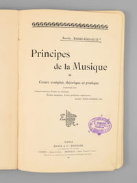 Principes de la Musique par Amélie André-Gédalge Cours complet, Théorique et pratique [ Second livre : Exemples ]