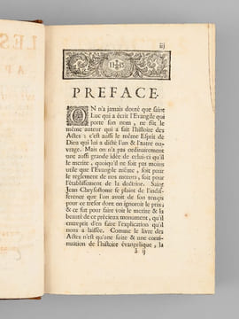 Les Actes des Apostres, traduits en françois avec une Explication tirée des Saints Pères & des Auteurs Ecclésiastiques [ Actes des Apôtres ]. Anonyme ...