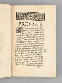 L'Apocalypse traduite en françois avec une Explication tirée des Saints Pères & des Auteurs Ecclésiastiques
