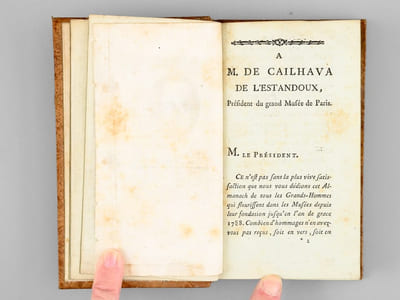 [ Recueil de 3 almanachs : ] Le Petit Almanach de nos Grands-Hommes 1788 [ Editioj originale ] [ Suivi de : ] Les Ombres ou Les Vivans qui sont Morts. Fantasmagorie littéraire. Almanach pour l'an X [ Edition originale ] [ Suivi de : ] Etrennes Logogriphes du Théâtre et du Parnasse : Avec la Clef pour en faciliter l'intelligence