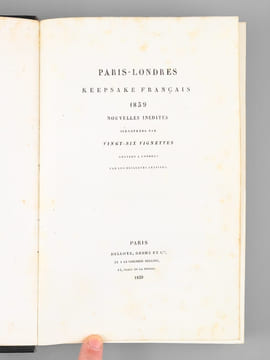 Paris - Londres. Keepsake français 1839 [ Edition originale ]. Collectif