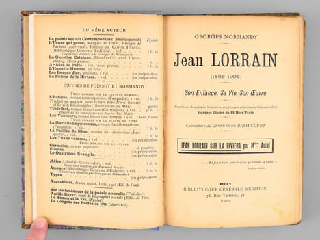 Jean Lorrain (1855-1906) Son Enfance, Sa Vie, Son Oeuvre [ Edition originale ]. NORMANDY, Georges ; (RIBAUCOURT, Georges de ; AUREL, Mme)