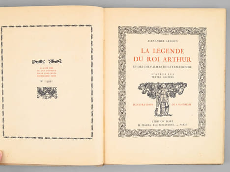 La Légende du Roi Arthur et de Chevaliers de la Table Ronde d'après les textes anciens.. ARNOUX, Alexandre ; RACKHAM, Arthur