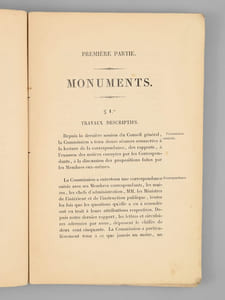 Commission des Monuments et Documents Historiques de la Gironde. Rapport présenté à Monsieur le Baron Sers. Préfet de la Gironde, le 21 août 1841 [ Edition originale ]