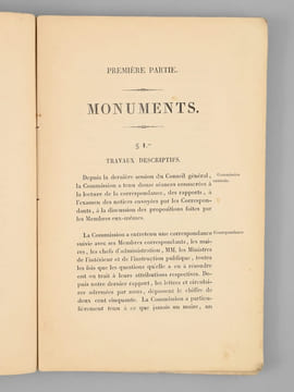 Commission des Monuments et Documents Historiques de la Gironde. Rapport présenté à Monsieur le Baron Sers. Préfet de la Gironde, le 21 août 1841 [ ...
