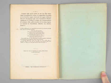 Un Mythe Syrien représenté sur un bas-relief gallo-romain de la Gironde. Observations et Conjectures [ Edition originale - Livre dédicacé par l'auteur ...