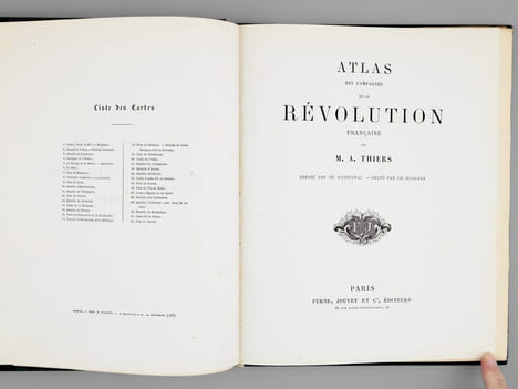 Atlas des Campagnes de la Révolution Française de M. Thiers [ Atlas pour servir à l'Intelligence des Campagnes de la Révolution Française de M. Thiers ...