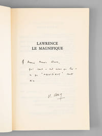 Lawrence Le Magnifique. Essai sur Lawrence Durrell et le roman relativiste [ Livre signé par l'auteur ]