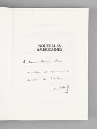 [ Lot de 4 livres de fiction dédicacés ] Nouvelles américaines ; Le professeur d'histoire ; Le montage ; Le bouclage