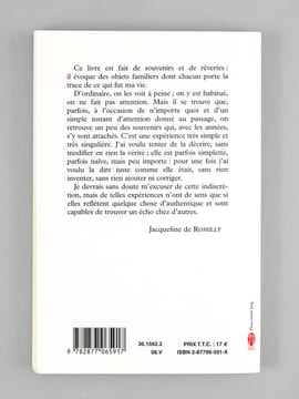 Les roses de la solitude [ Livre signé par l'auteur ]. de Romilly, Jacqueline (1913-2010)