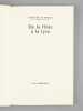 De la fl&ucirc;te &agrave; la lyre [ Livre sign&eacute; par l'auteur ]. de Romilly, Jacqueline (1913-2010)