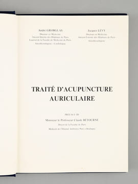 Traité d'acupuncture auriculaire. . GROBGLAS, André , LEVY, Jacques