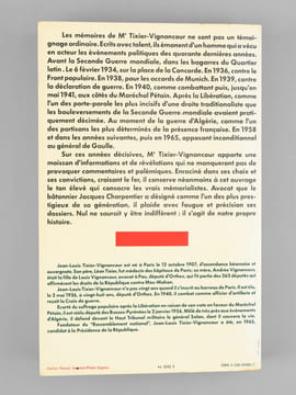 Des Républiques, des Justices et des Hommes. Mémoires [ Livre dédicacé par l'auteur ]. TIXIER VIGNANCOUR, Jean-Louis
