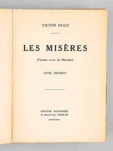 Les Misères. Première version des Misérables (2 Tomes - Complet)