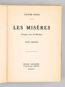 Les Misères. Première version des Misérables (2 Tomes - Complet). HUGO, Victor