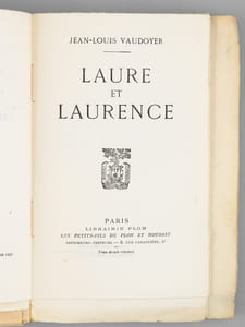 Laure et Laurence [ Edition originale - Livre dédicacé par l'auteur ]