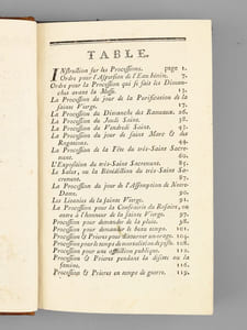 Processionnal du Diocèse de Bordeaux, Publié par l'autorité de feu Monseigneur l'Illustrissime & Révérendissime Armand Bazin de Bezons, Archevêque de Bordeaux. Et réimprimé par l'ordre de Son Altesse Monseigneur le Prince Ferdinand de Rohan, Archevêque de Bordeaux, Primat d'Aquitaine, &c. [ Suivi de : ] Office des Obsèques et Sépultures des Corps des Fidèles, à l'usage du Diocèse de Bordeaux