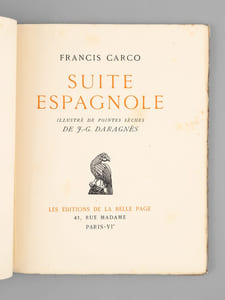 Suite Espagnole [ Edition originale ] Illustré de pointes-sèches de J.-G. Daragnès.