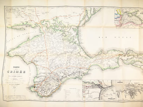 [ Carte de la Crimée pour suivre les opérations de la Guerre d'Orient ] La Crimée par le Prince Anatole Demidoff de l'Académie Impériale des Sciences ...