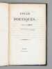 Essais Poétiques [ Edition originale - Avec une longue épître dédicatoire autographe ]. D'E, H. ;  [ D'ESTERNO, Ange Philippe Honoré marquis ]