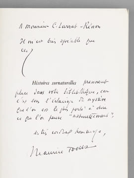 Histoires surnaturelles [ Livre dédicacé par l'auteur ]. TOESCA, Maurice