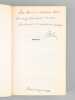 Mirabeau ou l'échec du destin [ Livre signé par l'auteur - Envoi à Maurice Druon ]. Duc de Castries [ de La Croix de Castries, René (1908-1986) ]