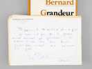 Grandeur et tentations de la médecine [ Livre signé par l'auteur - Envoi à Maurice Druon ]. BERNARD, Jean (1907-2006)